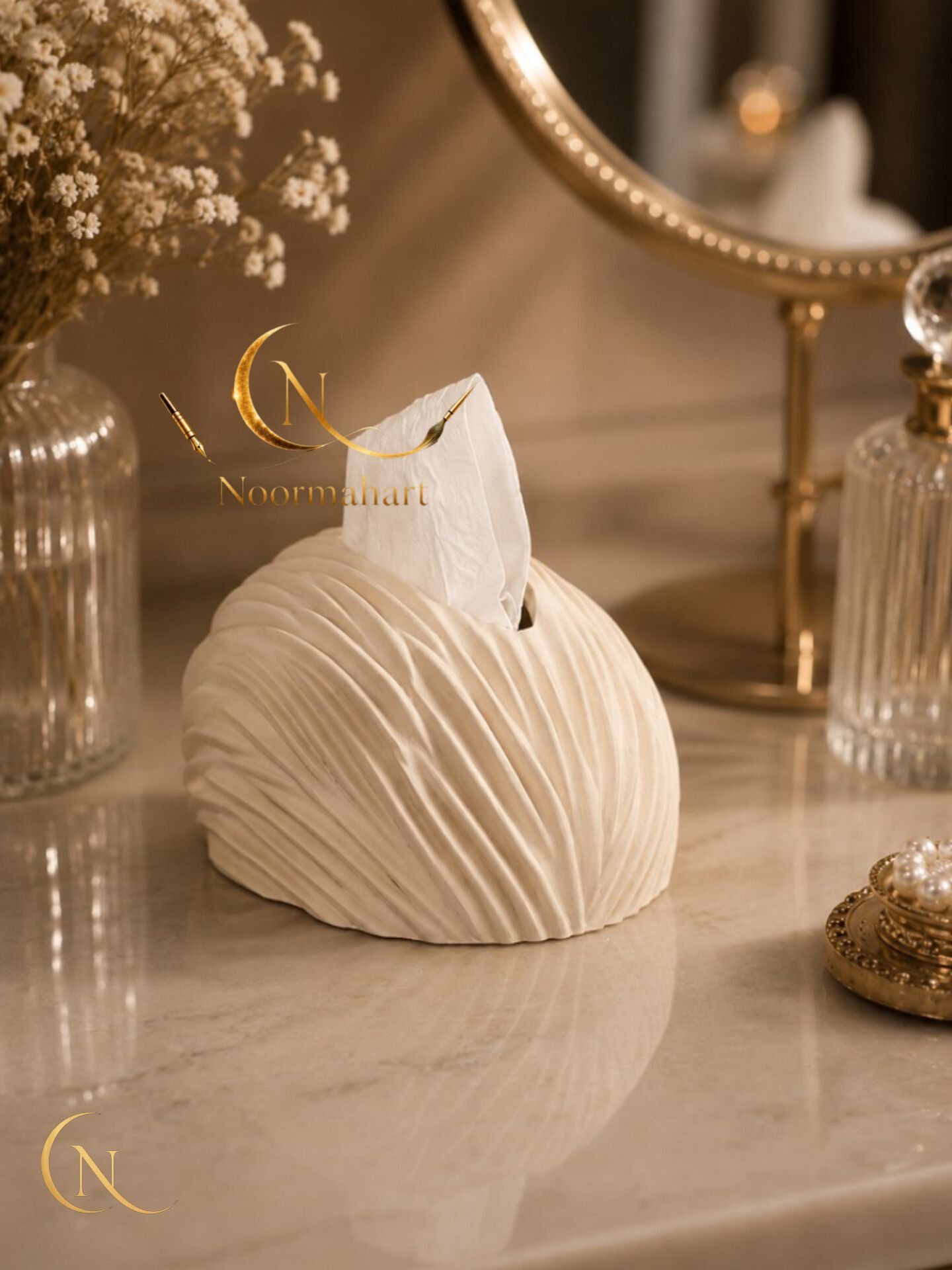 بیس خام و رنگی جای دستمال طرح چروک