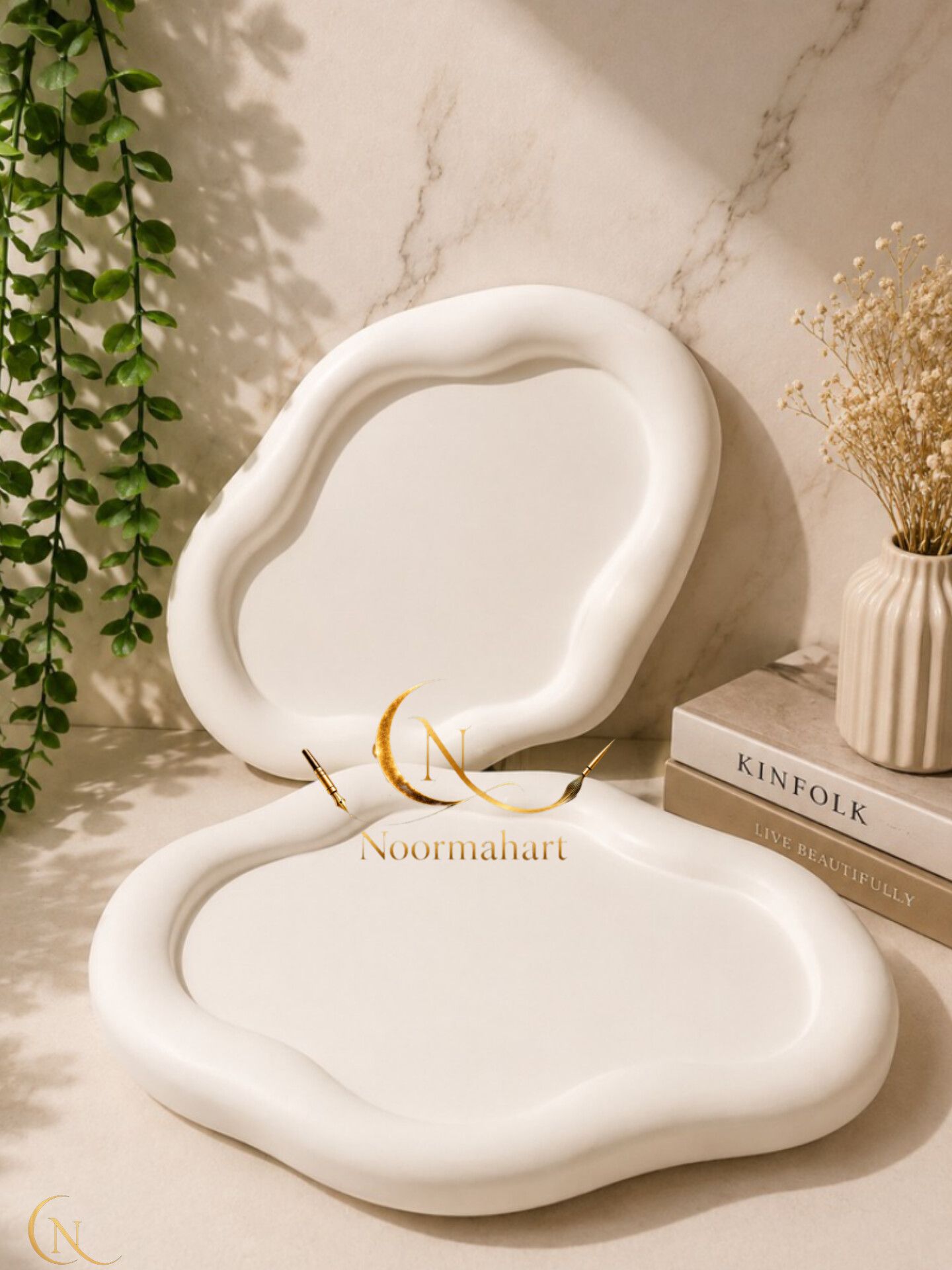 بیس خام و رنگی سینی دفرمه جنس سنگ مصنوعی